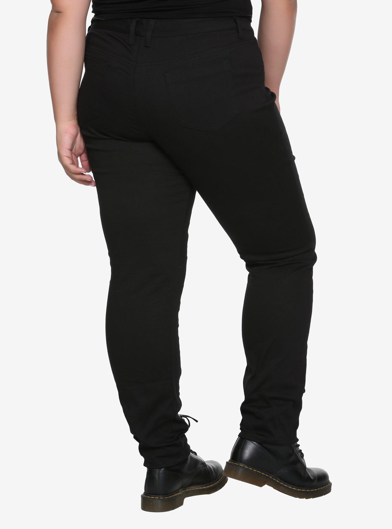 Tripp Black Lace-Up Pants Plus Size, , alternate