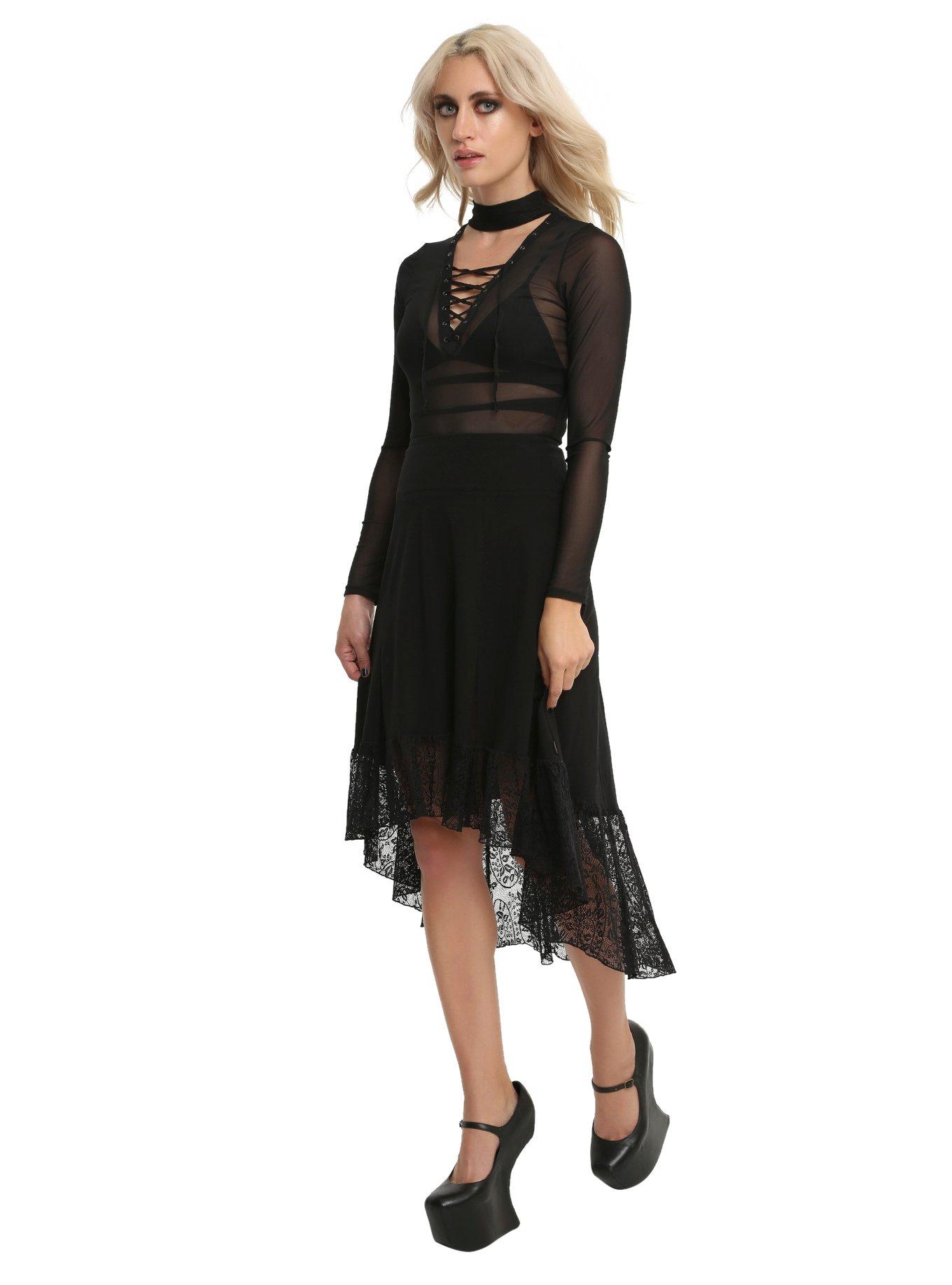 Tripp Black Lace Hi-Low, , alternate