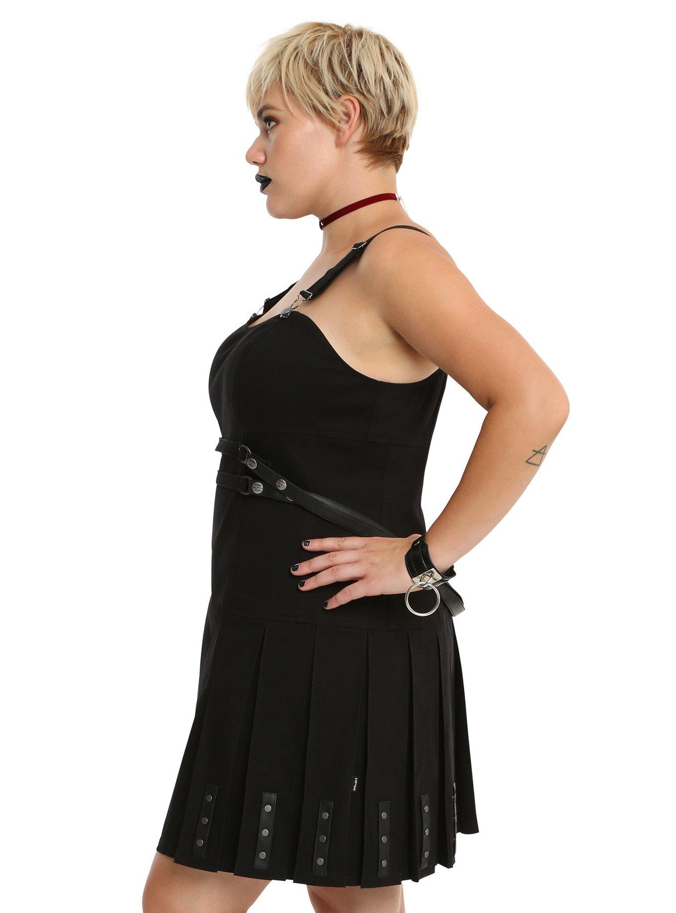 Tripp Black Strap Bondage Dress Plus Size, , alternate