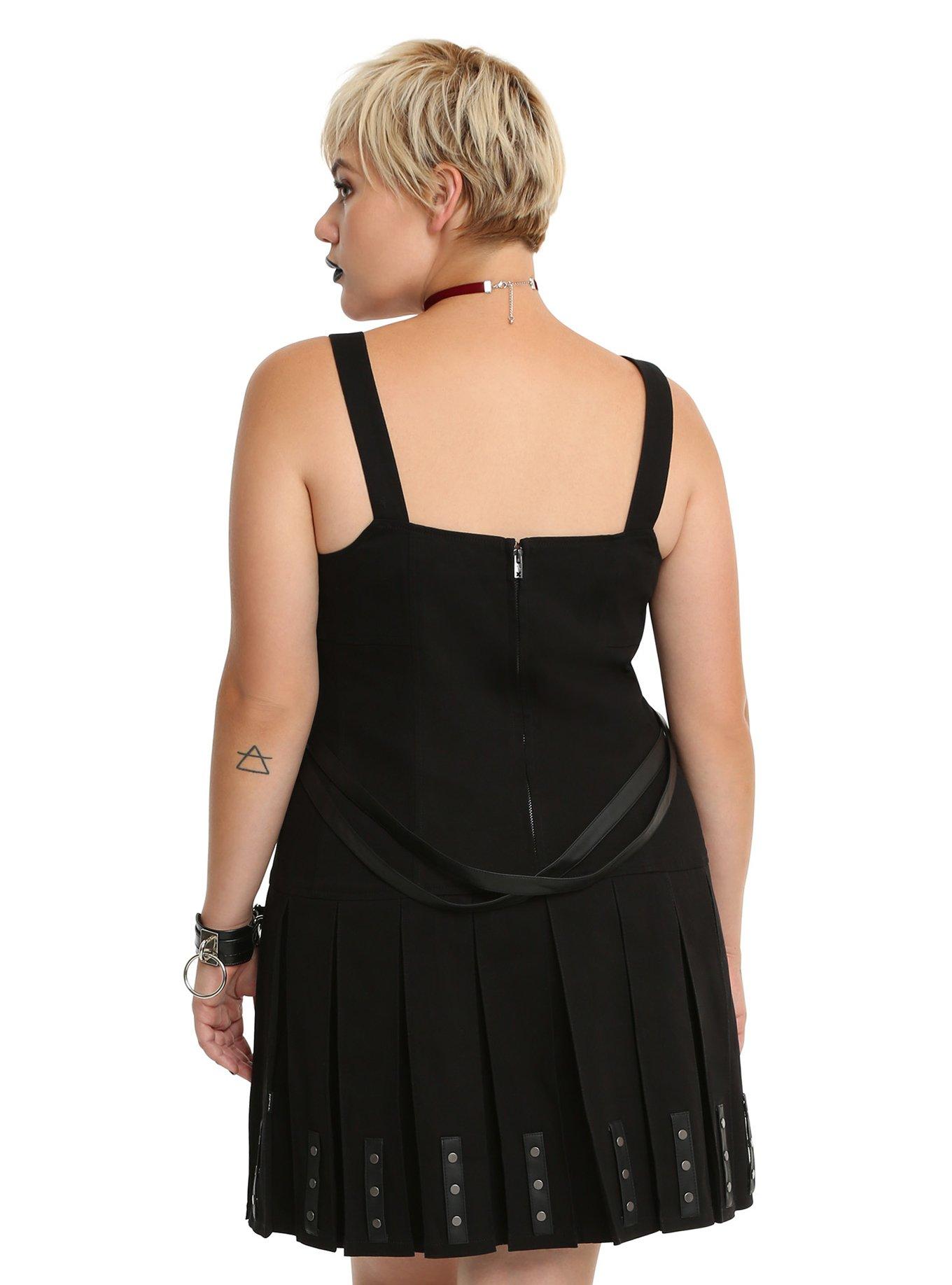 Tripp Black Strap Bondage Dress Plus Size, , alternate