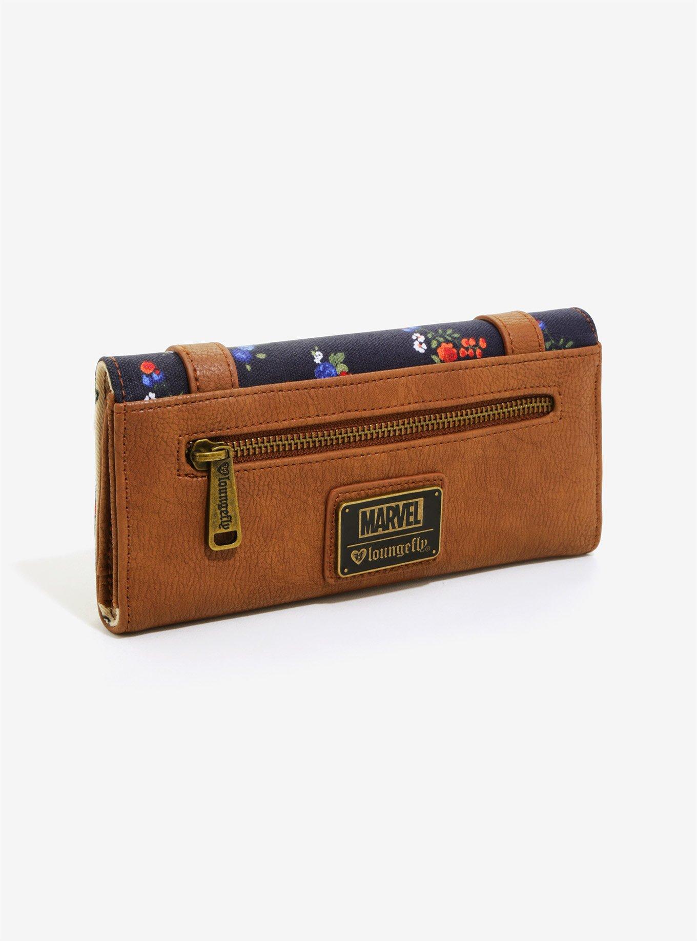 Loungefly Marvel Captain America Floral Wallet, , alternate