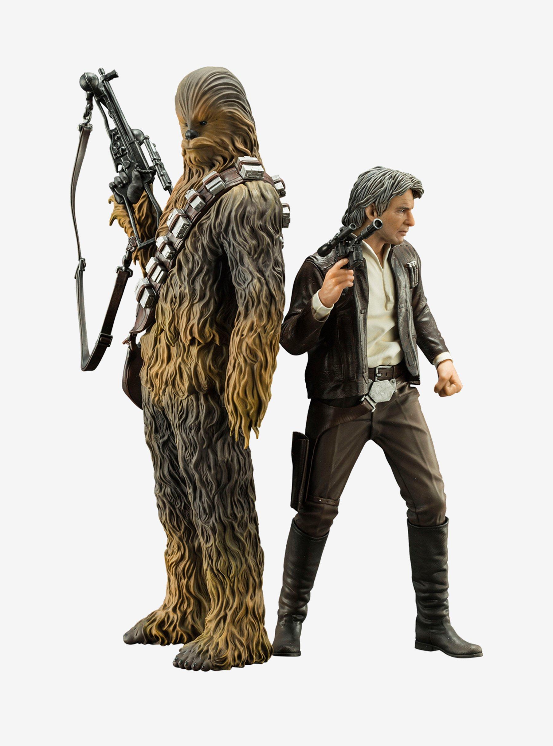 Star Wars: The Force Awakens Han Solo And Chewbacca ARTFX+ Statue Set, , alternate