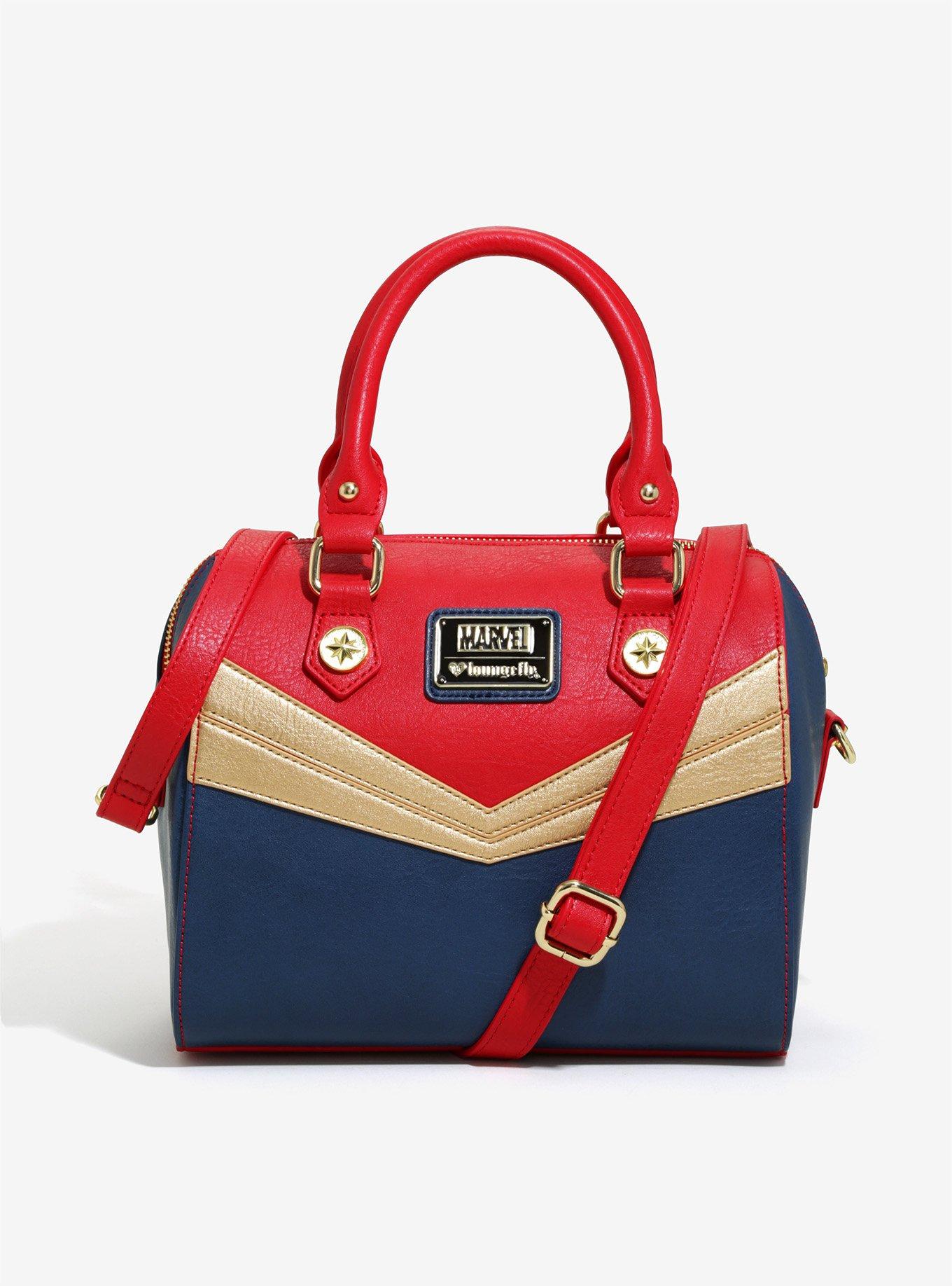 Loungefly Marvel Captain Marvel Crossbody Satchel Bag, , alternate
