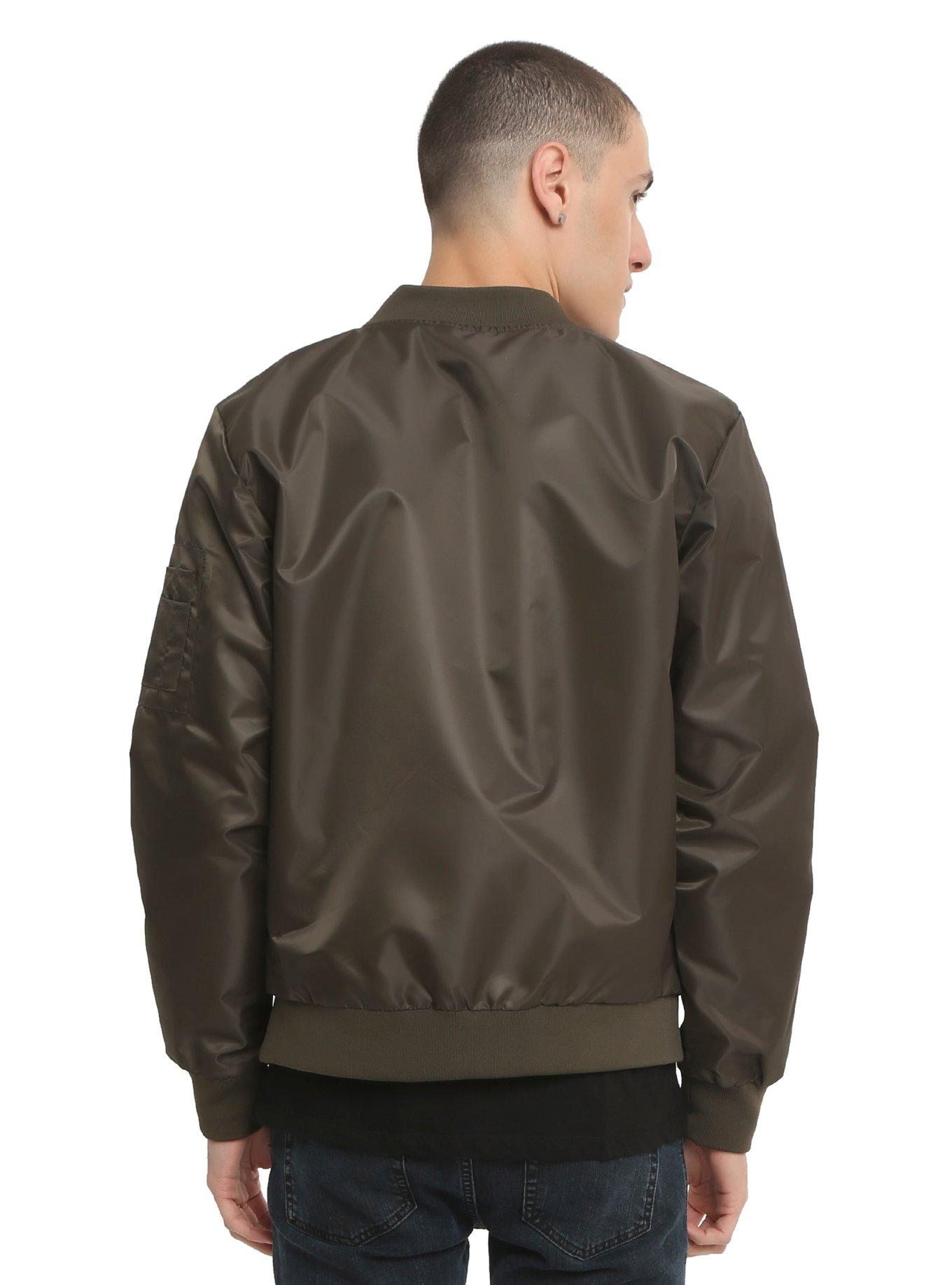 Olive Bomber Jacket, , alternate