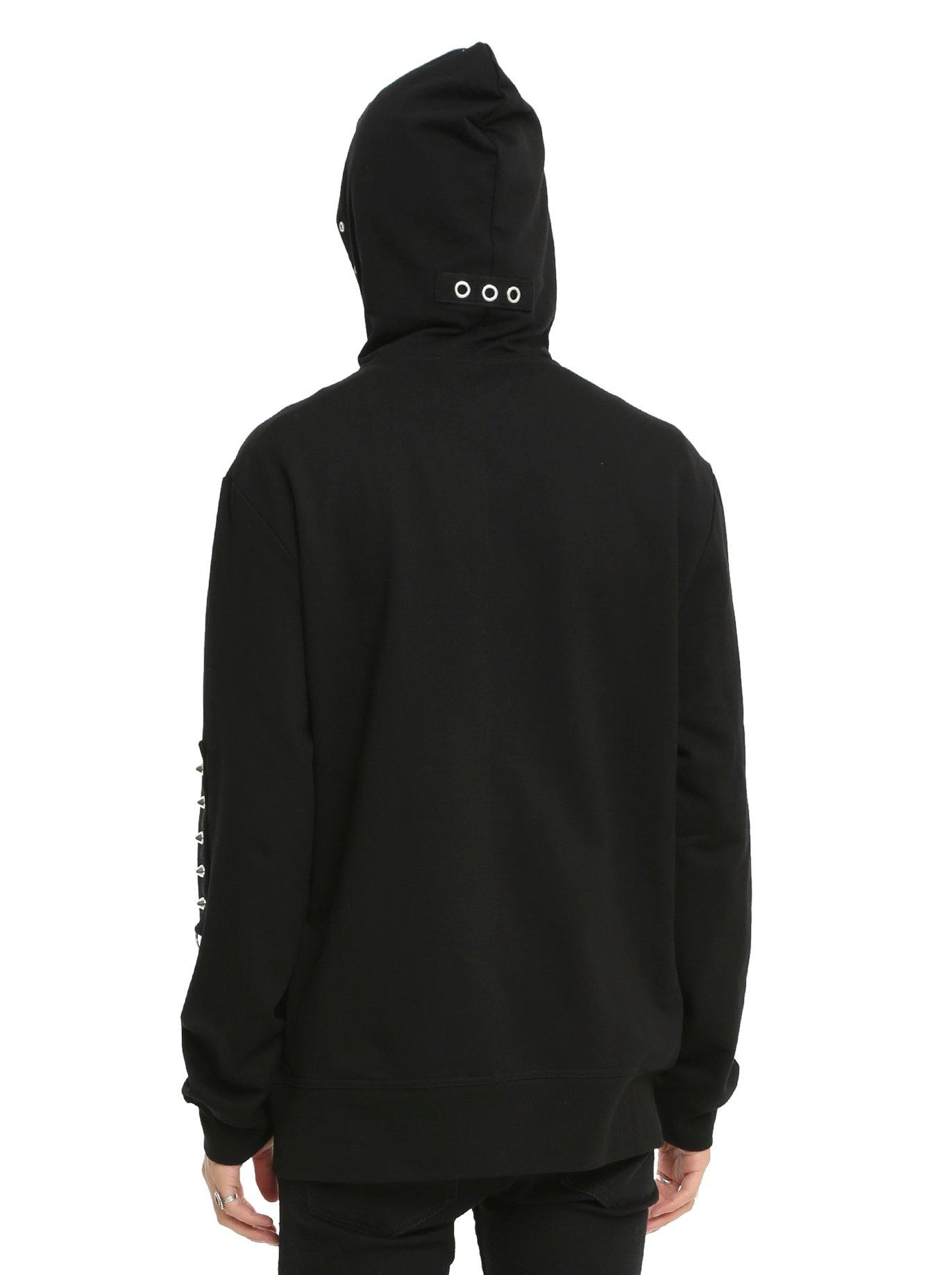 Tripp Black Strap Grommet Hoodie, , alternate