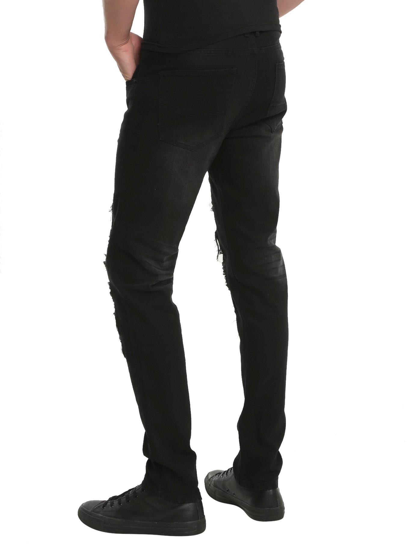 Destructed Slim Fit Skinny Jeans, , alternate