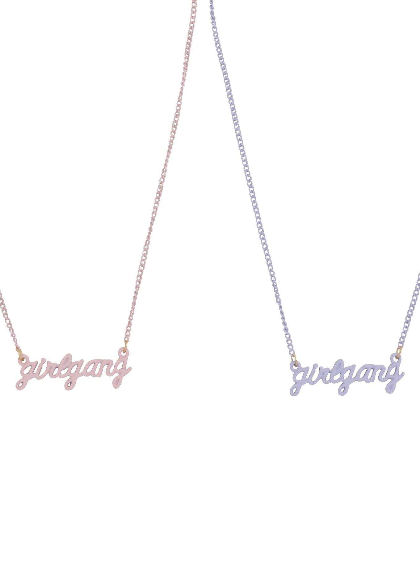 Blackheart Girl Gang Nameplate Necklace Set, , alternate