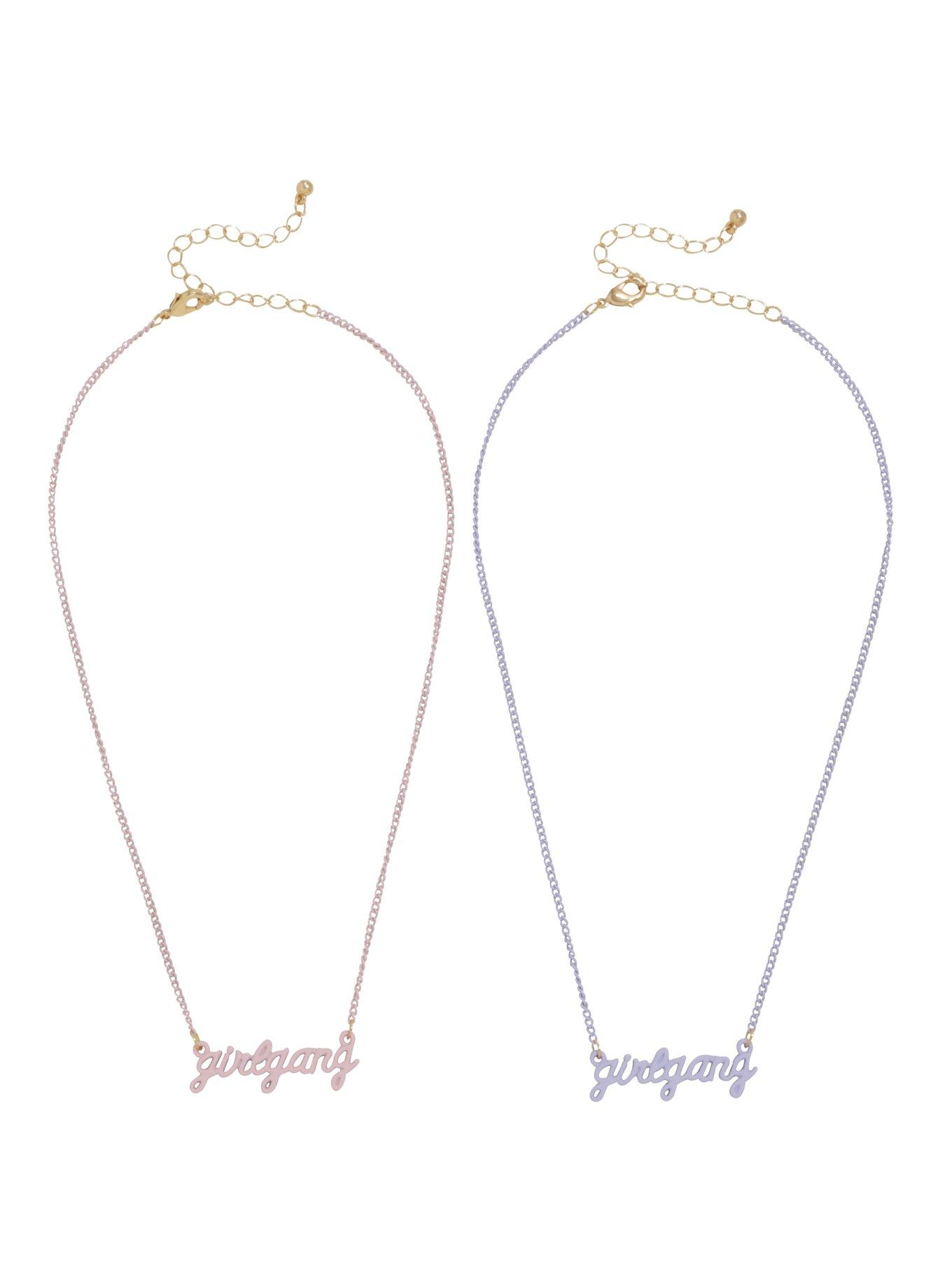 Blackheart Girl Gang Nameplate Necklace Set, , alternate