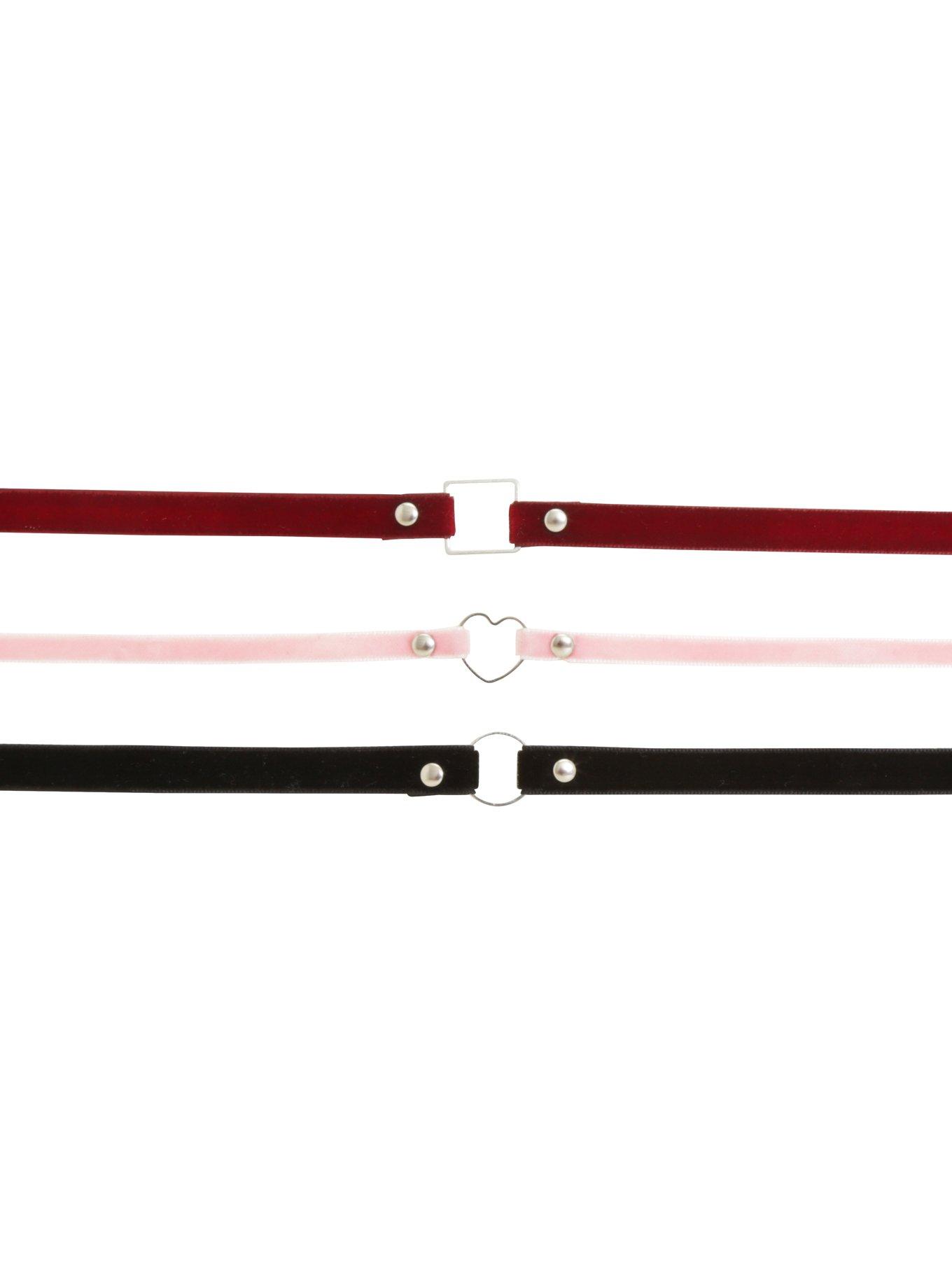 Blackheart Velvet O-Ring Choker Set, , hi-res