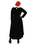 Black Collar Hi-Low Dress Plus Size, , alternate