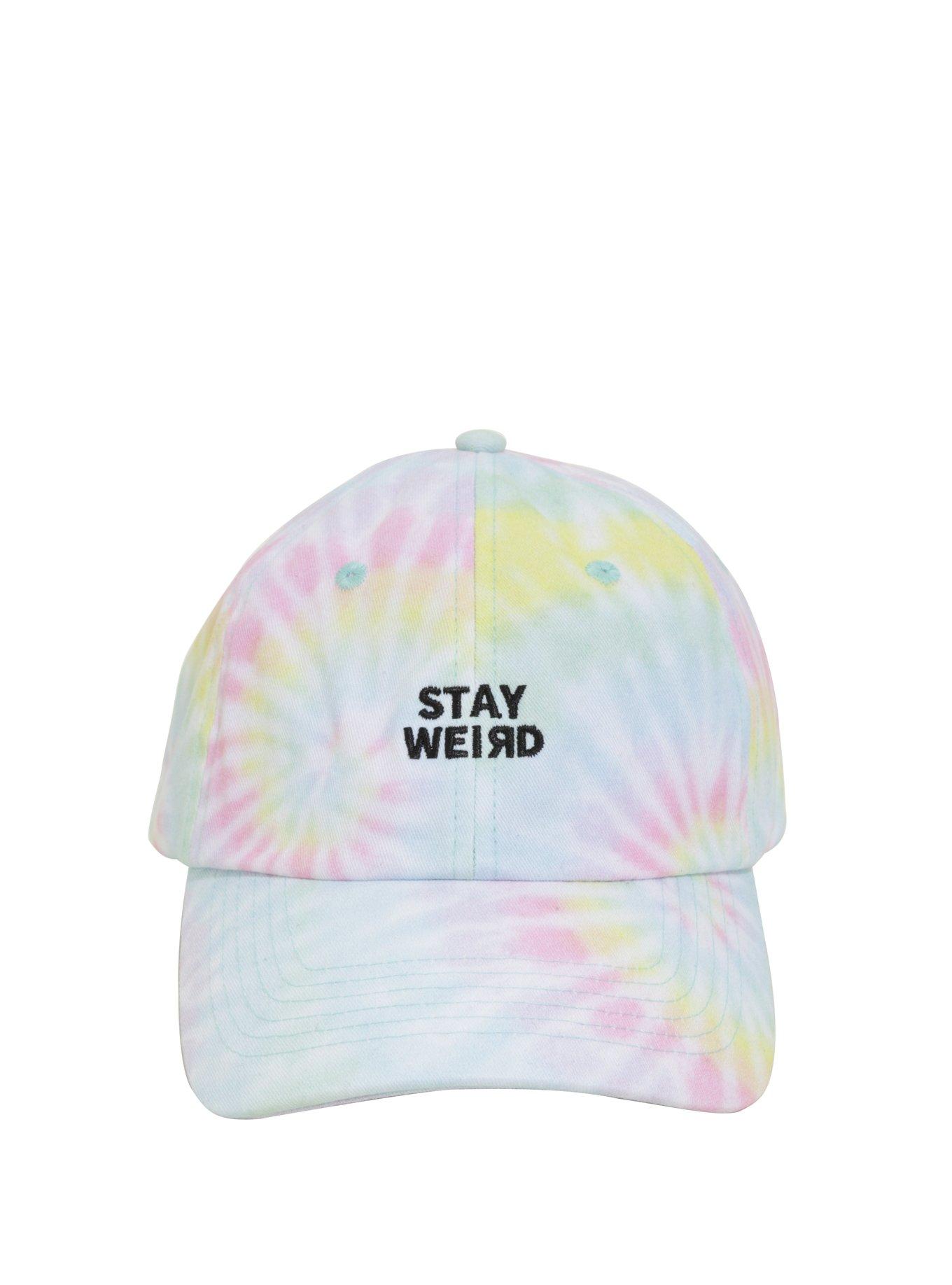 Stay Weird Pastel Tie-Dye Dad Cap, , alternate