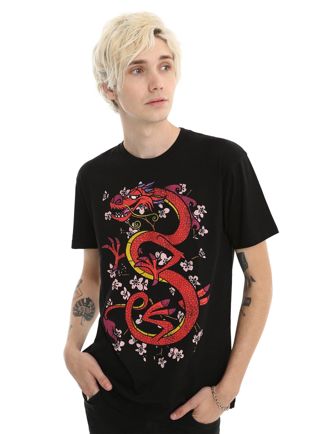 Disney Mulan Mushu Cherry Blossom T-Shirt, , alternate