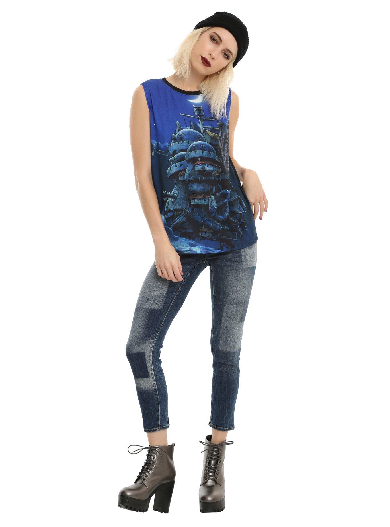 Studio Ghibli Howl's Flying Castle Sublimated Girls Tank Top, , alternate