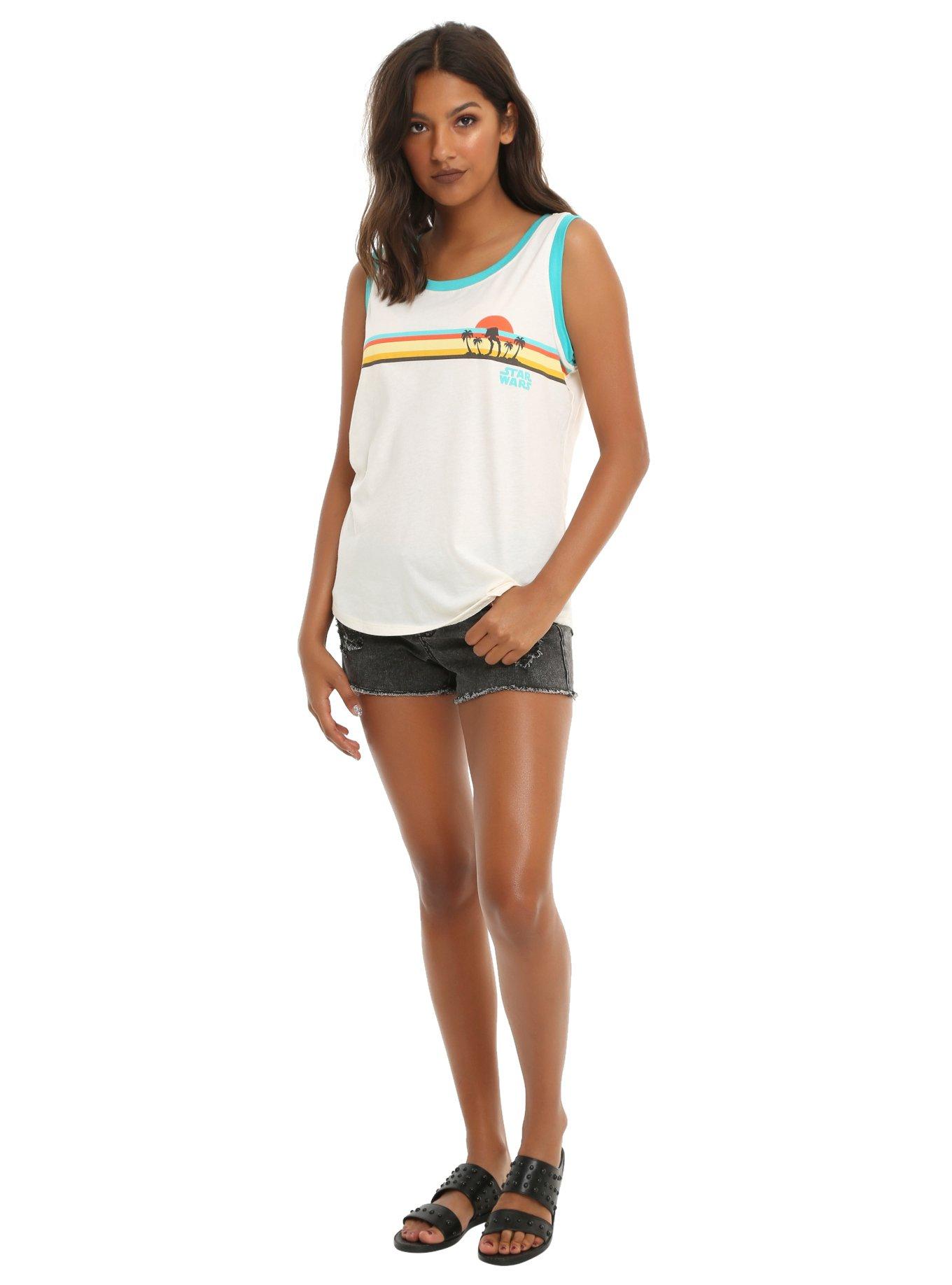 Her Universe Star Wars AT-ST Retro Stripe Girls Tank Top, , alternate