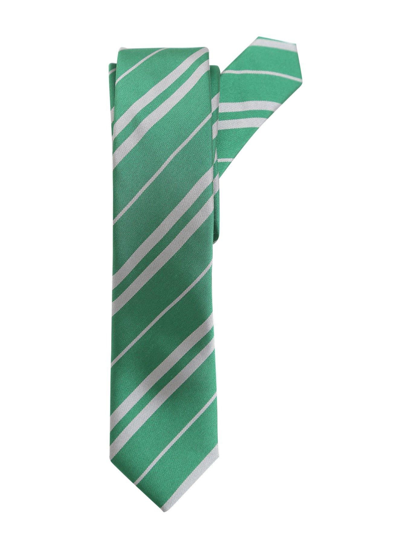 Harry Potter Slytherin Striped Skinny Tie, , alternate