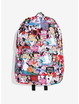 Plus Size Loungefly Disney Alice In Wonderland Character Print Backpack, , hi-res