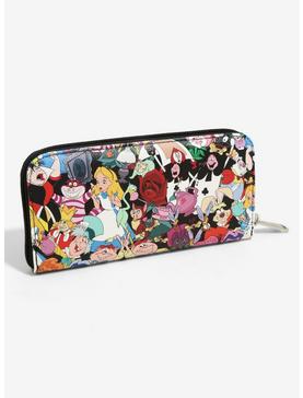Plus Size Loungefly Disney Alice In Wonderland Toss Print Zipper Wallet, , hi-res