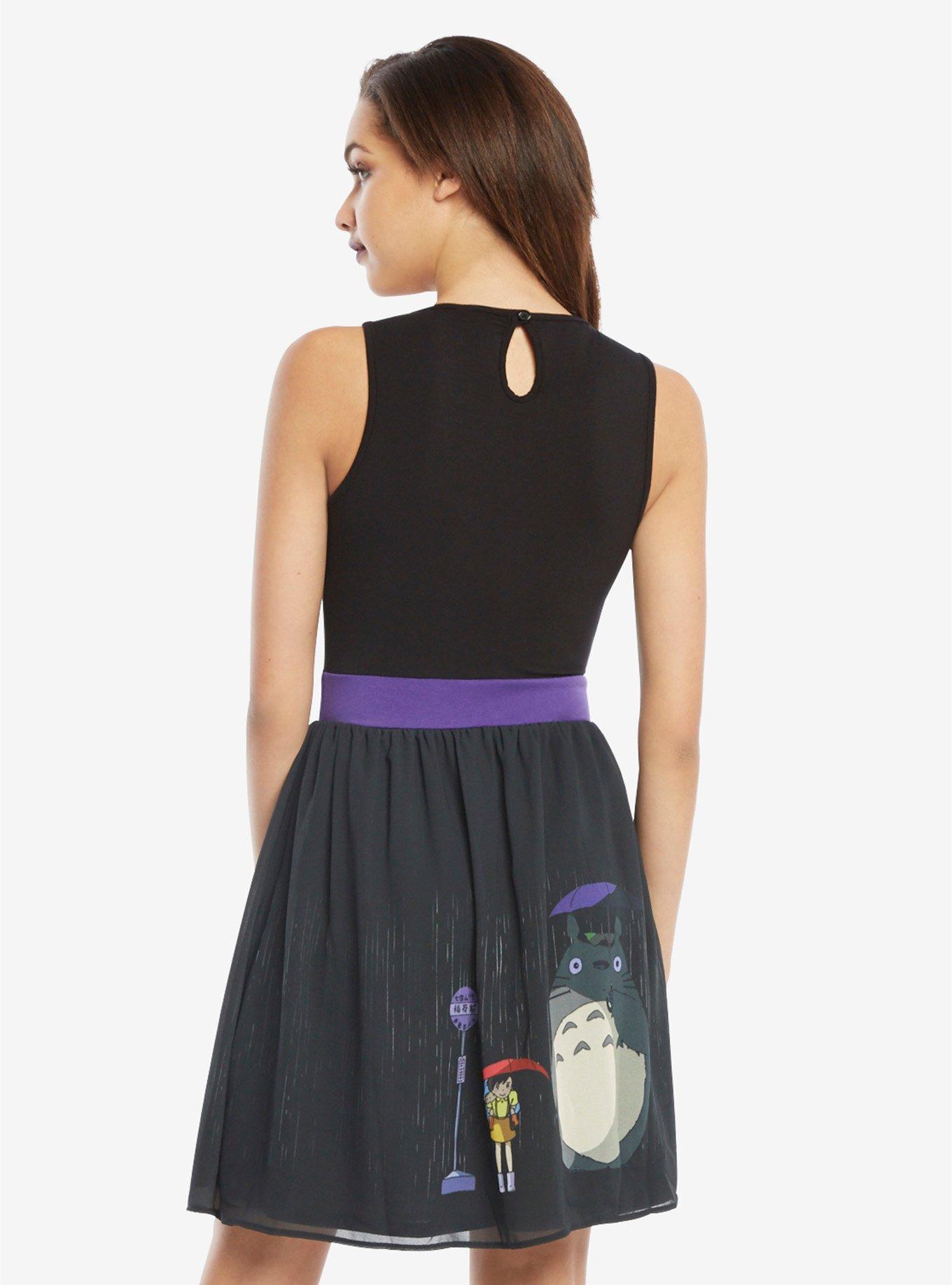 Her Universe Studio Ghibli My Neighbor Totoro Purple Bow Belt Dress, , alternate