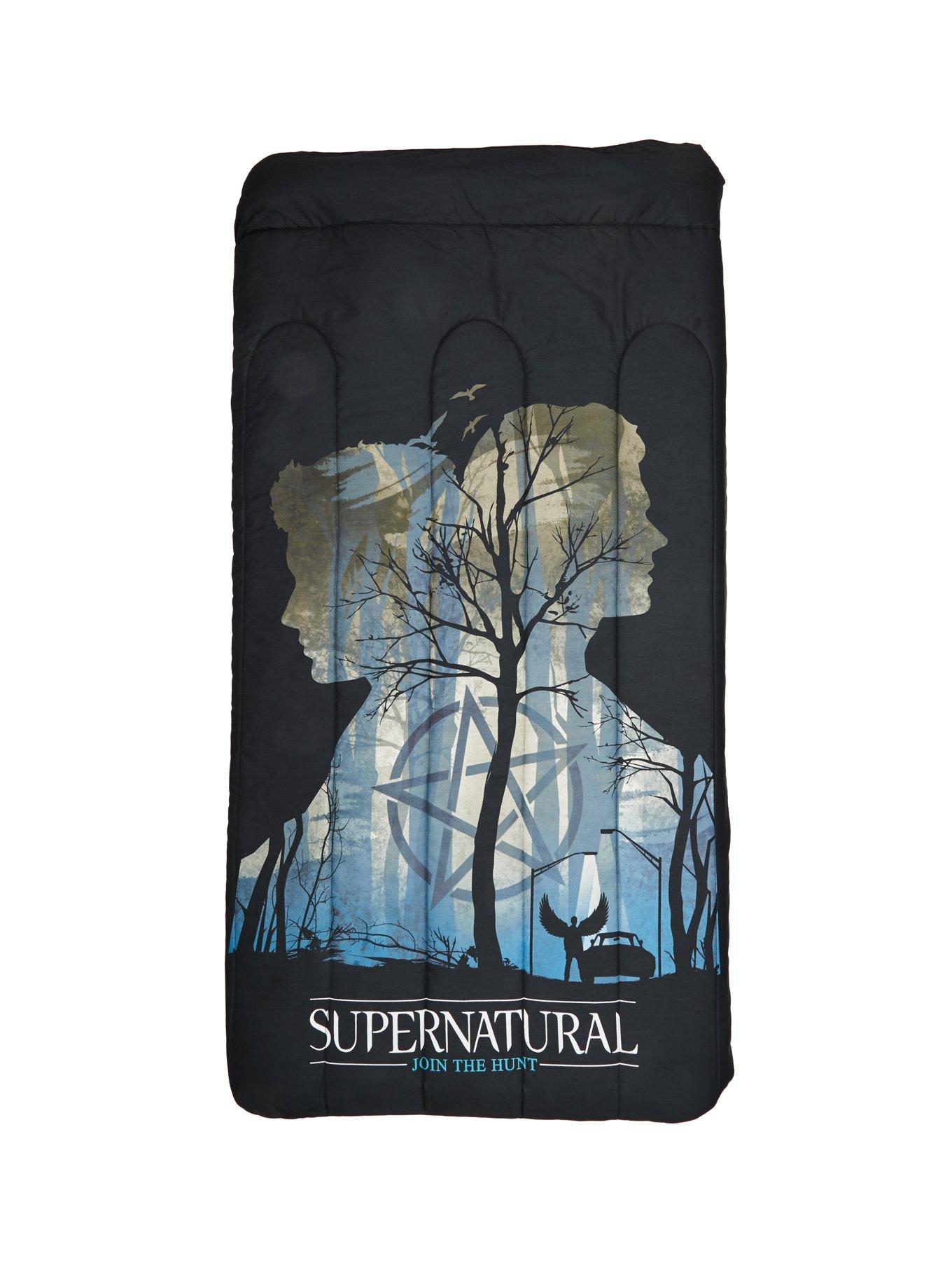 Supernatural Silhouette Symbols Twin XL Comforter, , alternate