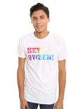 Drag Queen Merch Hey Qween Rainbow Logo T-Shirt, , alternate