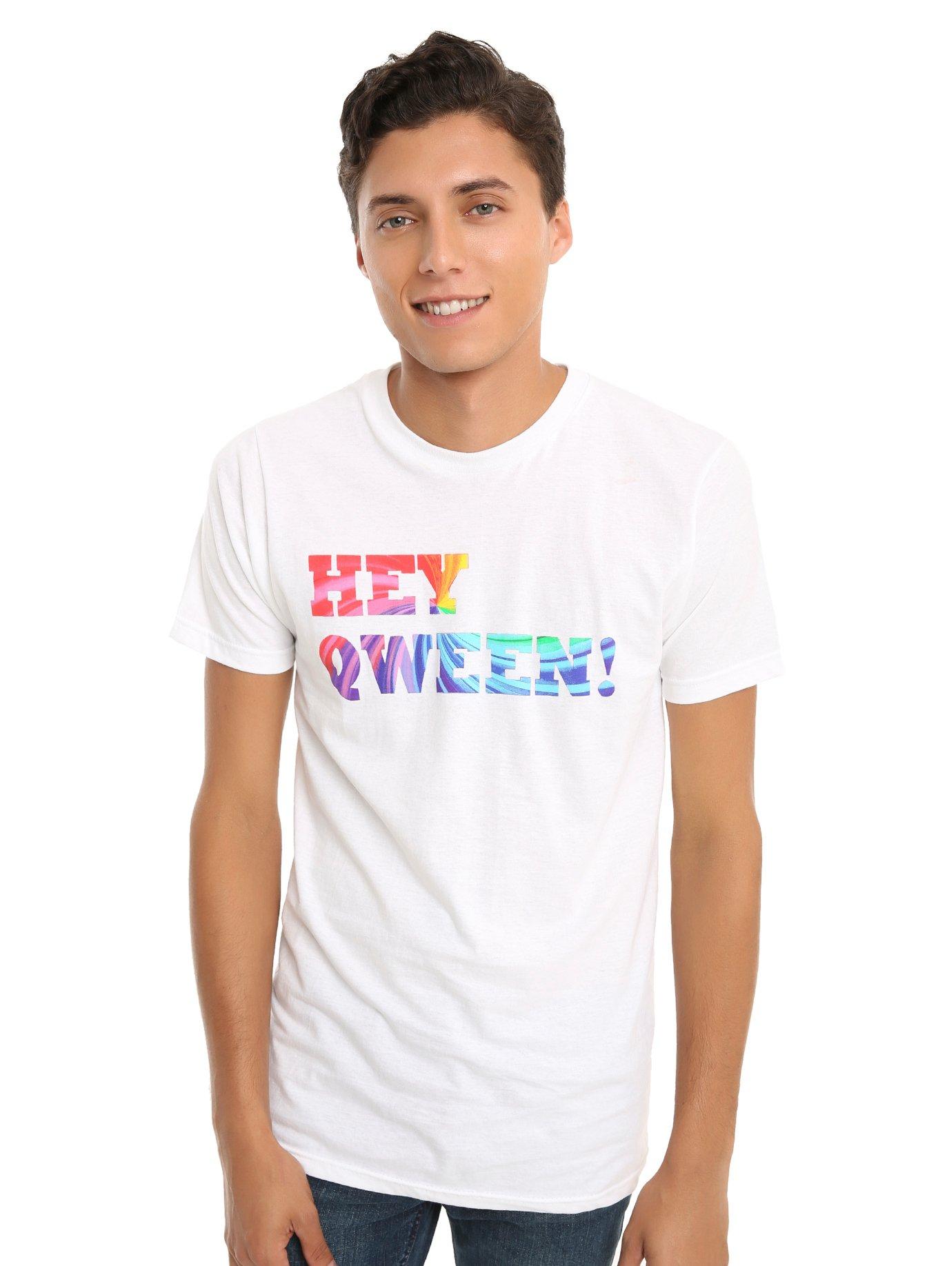 Drag Queen Merch Hey Qween Rainbow Logo T-Shirt, , alternate