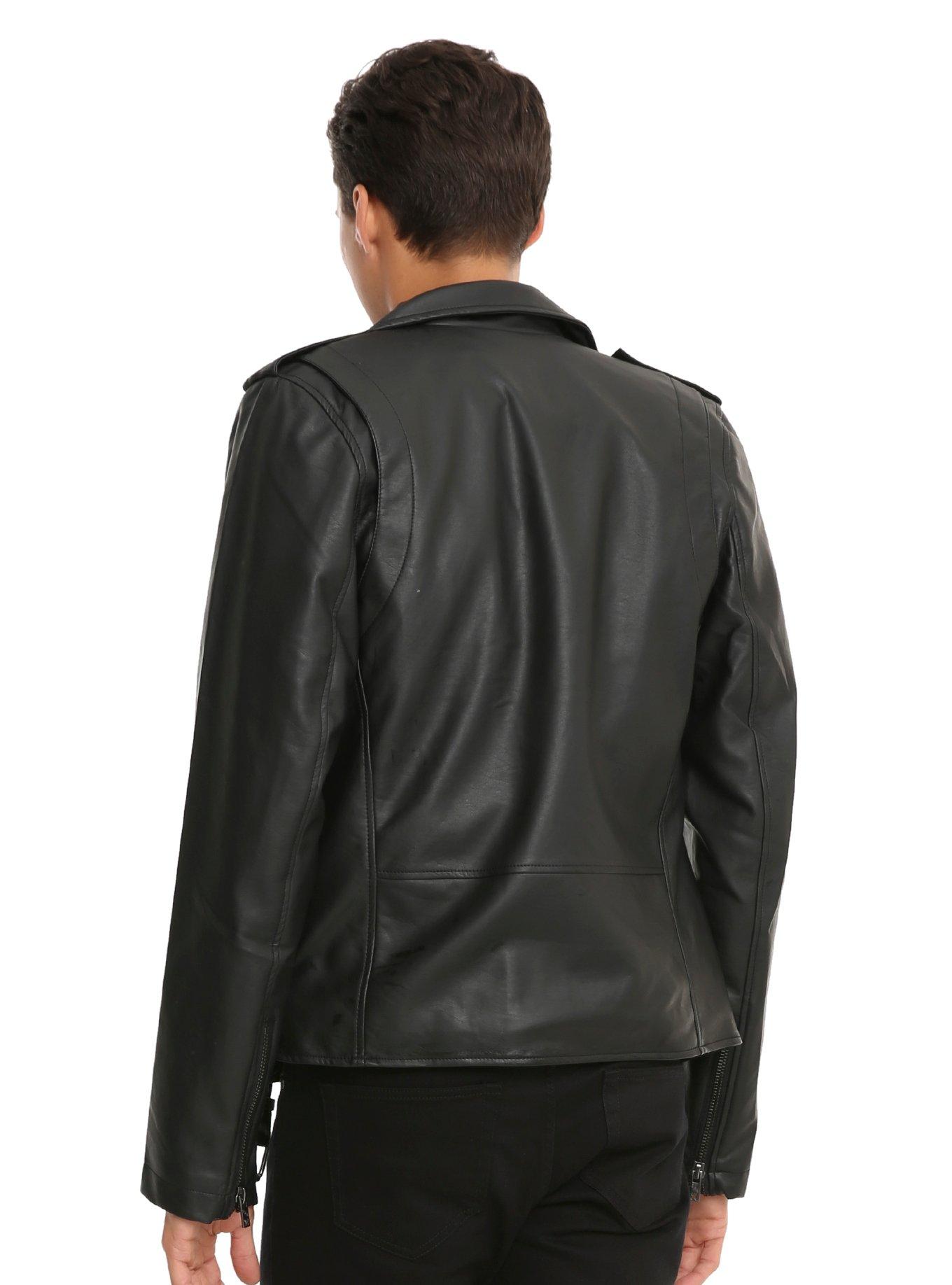 Tripp Black PU Classic Moto Jacket, , alternate