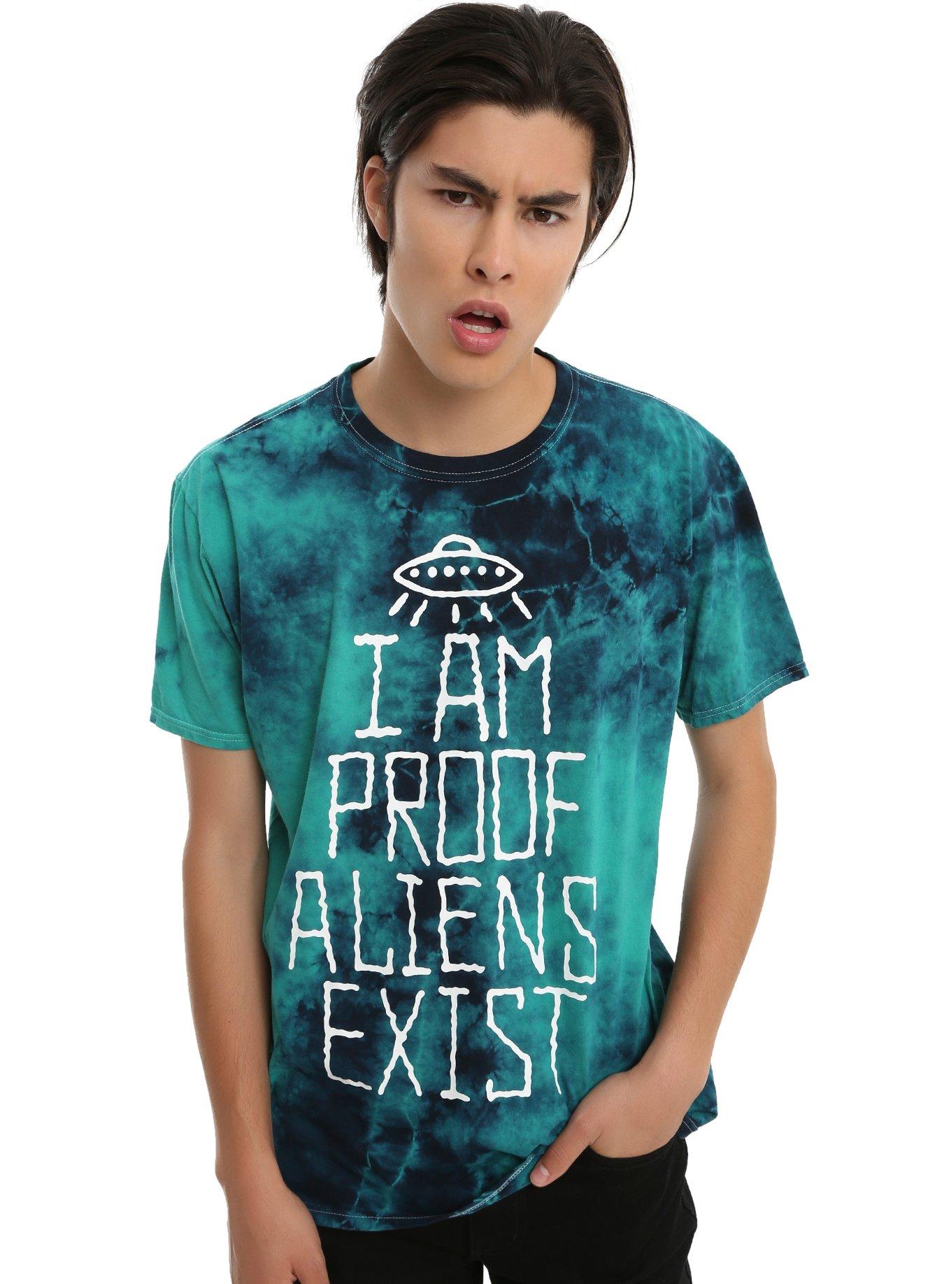 Proof Aliens Exist Tie Dye T-Shirt, , alternate