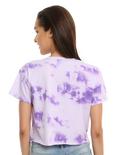 Pastel Rainbow Tie Dye Girls Crop T-Shirt, , alternate