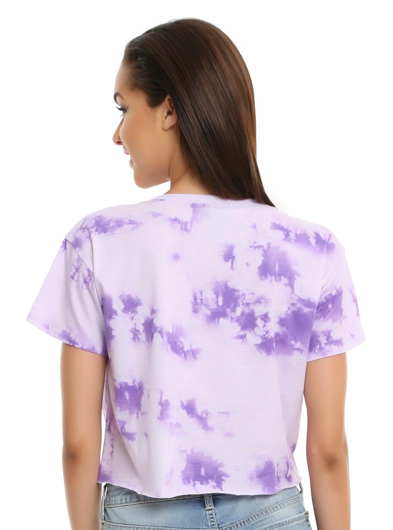 Pastel Rainbow Tie Dye Girls Crop T-Shirt, , alternate