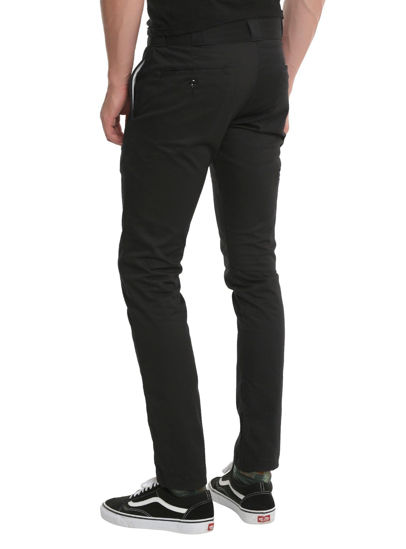 Dickies Black Straight Leg Skinny Pants, , alternate