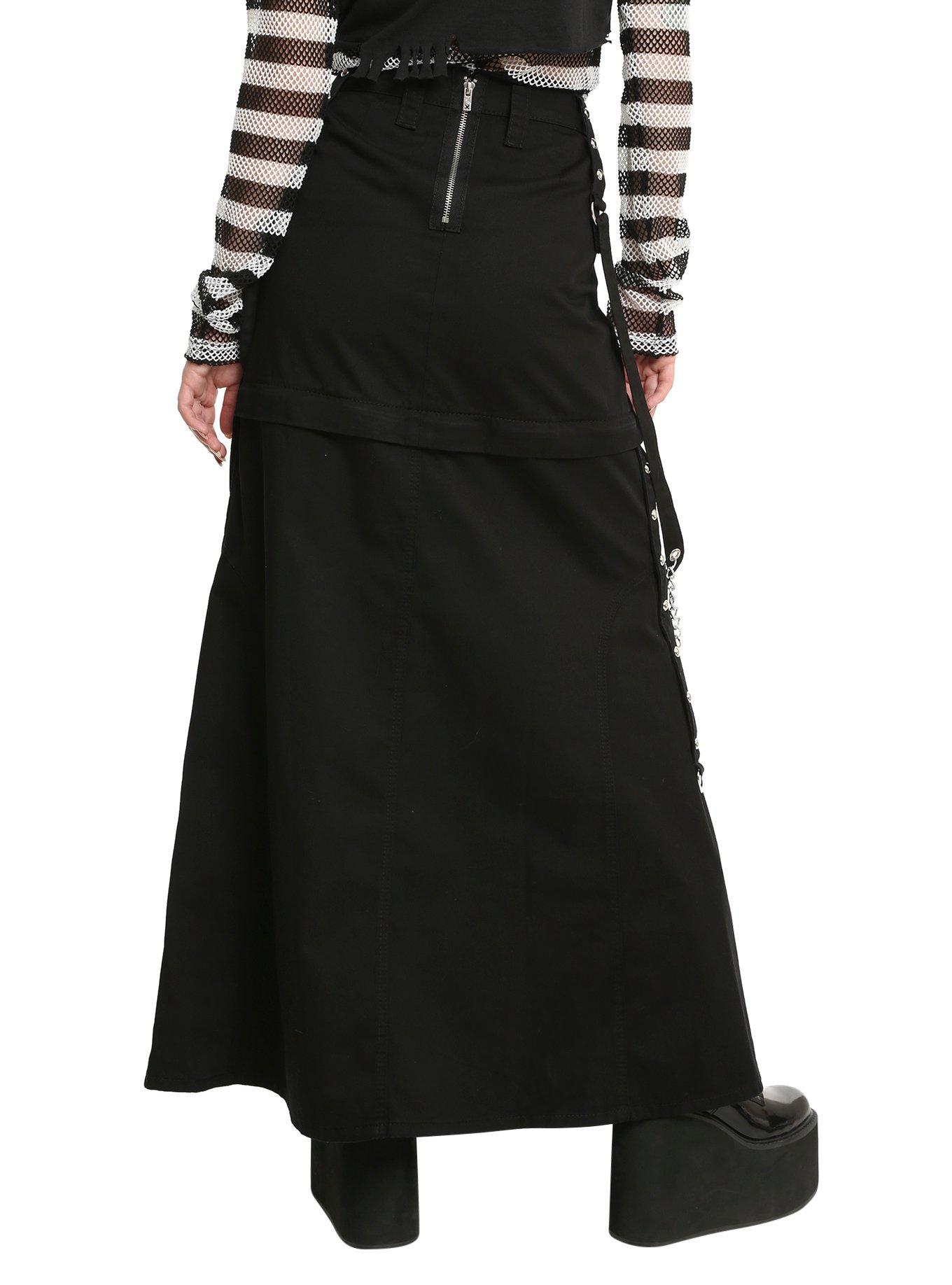 Tripp Black Double Corset Zip-Off Skirt, , alternate