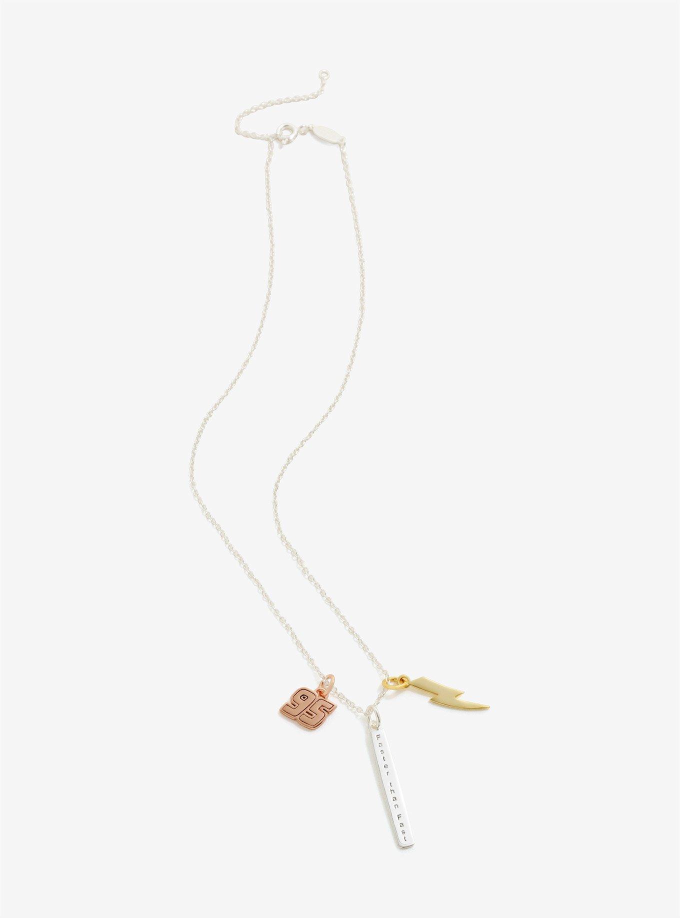 Disney Pixar Cars Tri-Tone Bolt Necklace, , alternate
