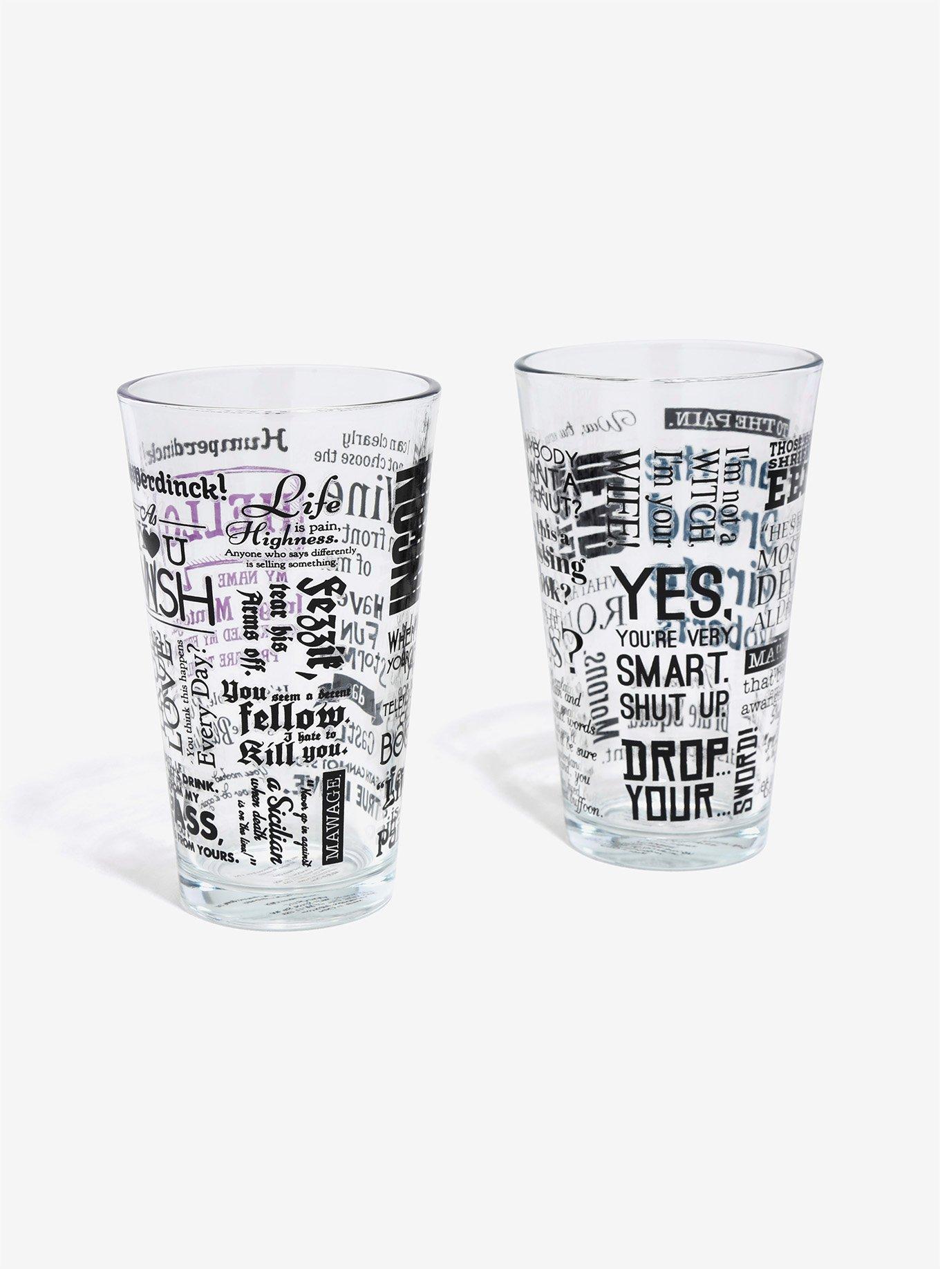 The Princess Bride Quotes Pint Glass Set, , alternate
