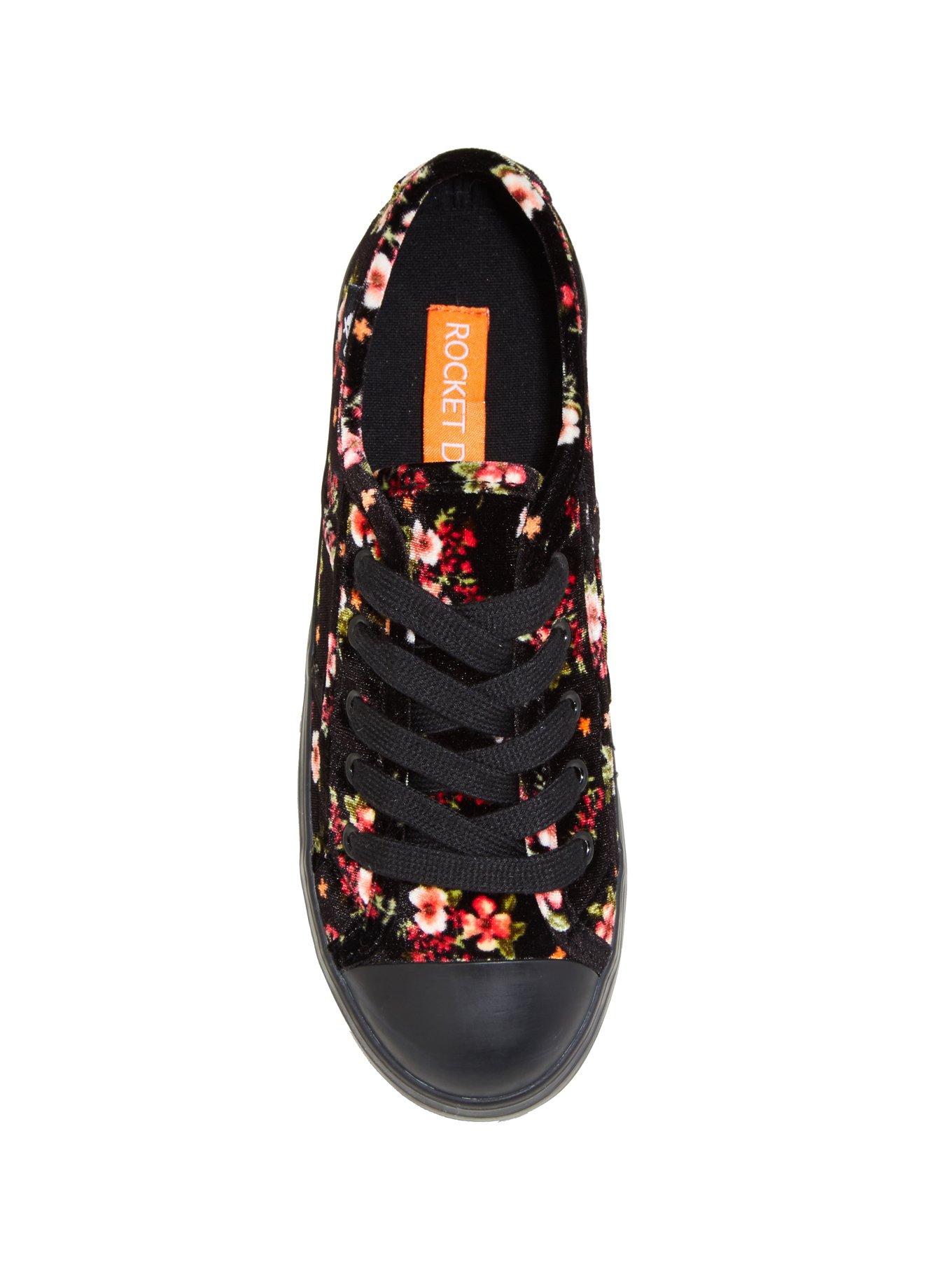 Floral Fabric Low Top Sneakers, , alternate