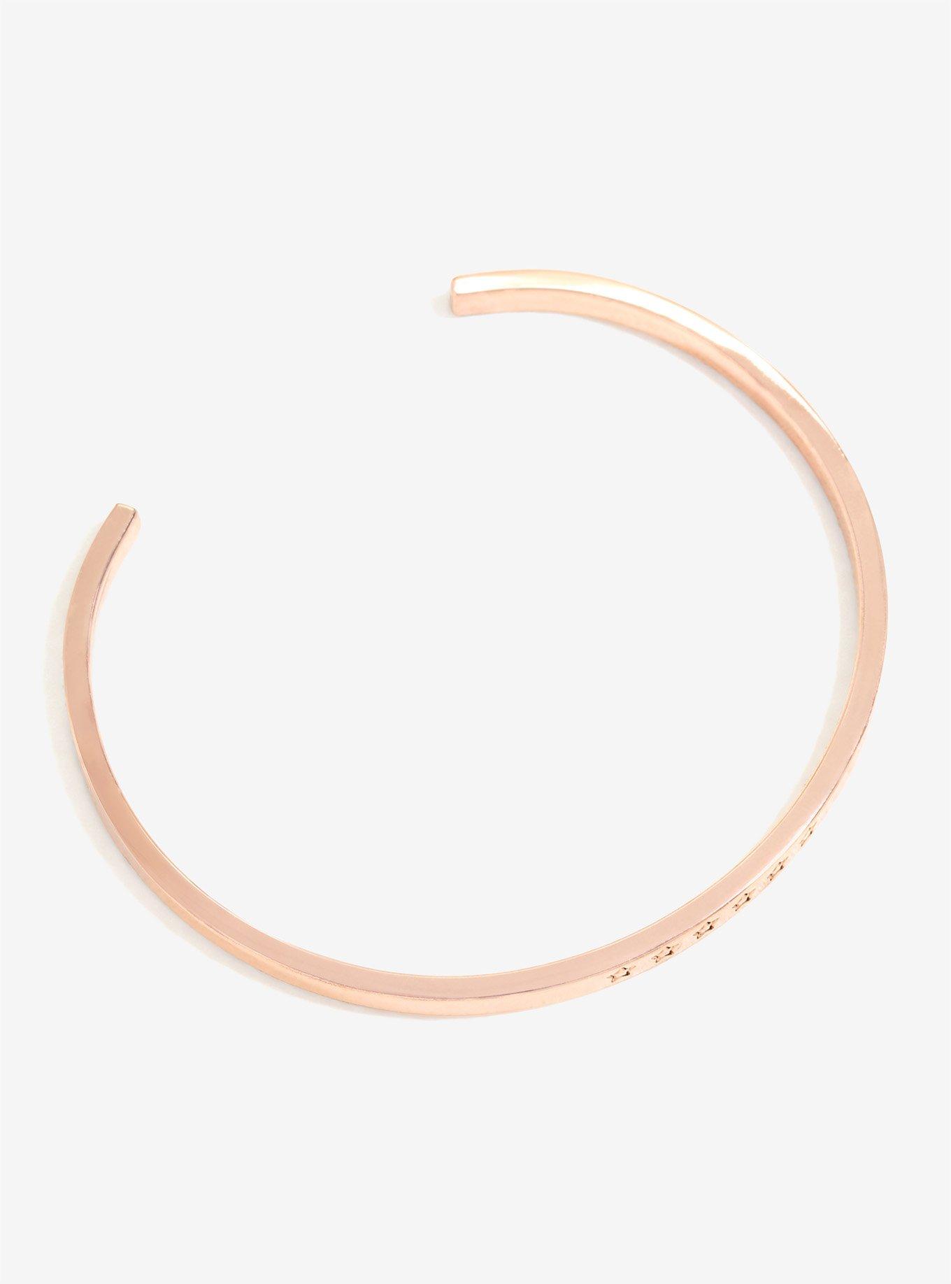 Star Print Rose Gold Adjustable Cuff, , alternate