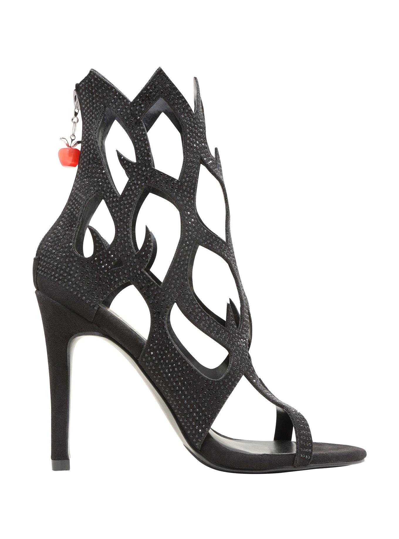 Once Upon A Time Regina Black Rhinestone Heels, , alternate