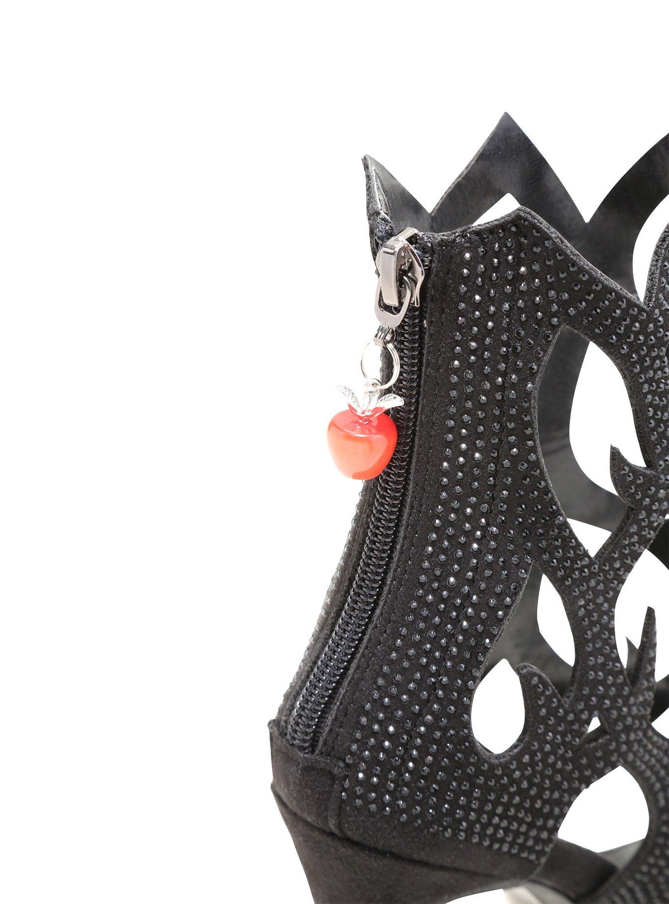 Once Upon A Time Regina Black Rhinestone Heels, , alternate