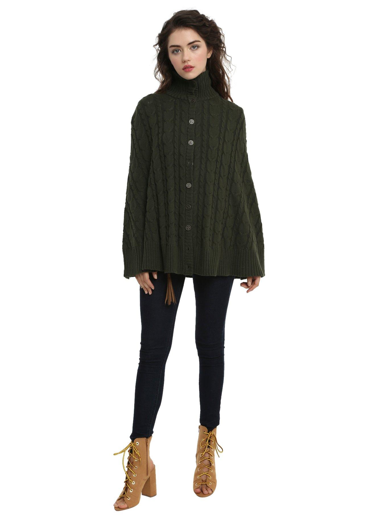 Outlander Cable Knit Cape, , alternate