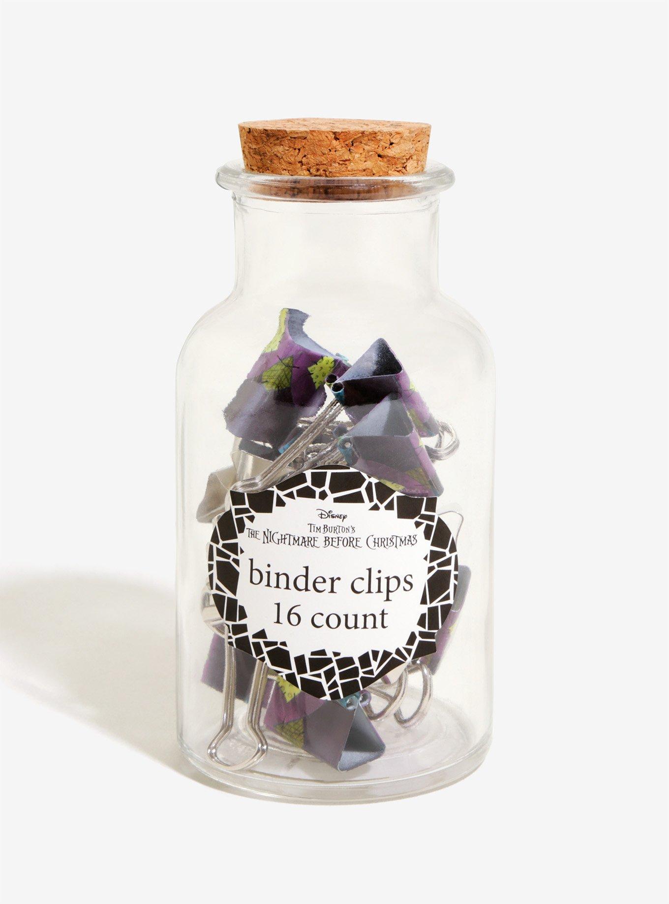 The Nightmare Before Christmas Binder Clips Glass Jar, , alternate