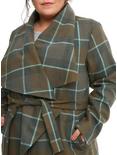 Outlander Belted Wrap Coat Plus Size, , alternate