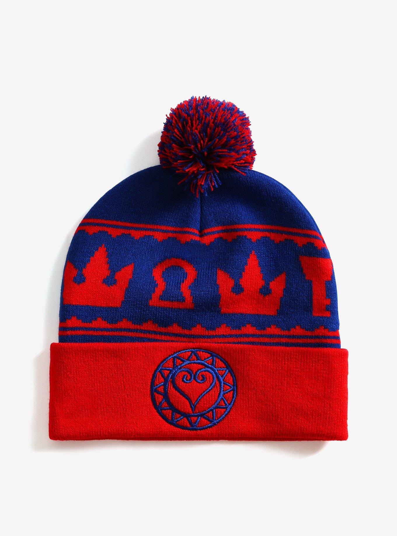 Disney Kingdom Hearts Fair Isle Pom Beanie - BoxLunch Exclusive, , alternate