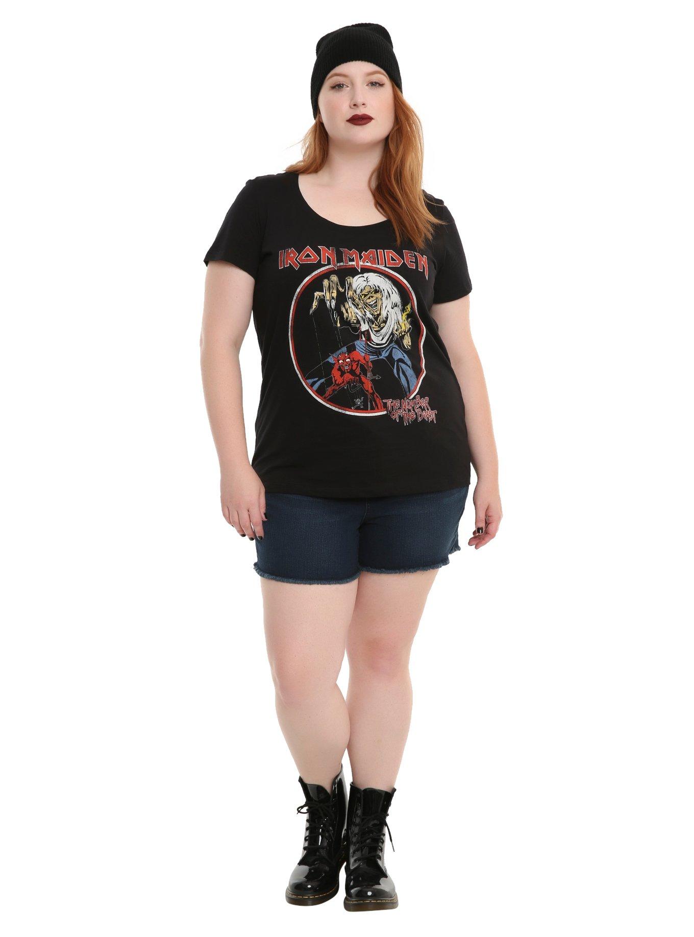 Iron Maiden Number Of The Beast Girls T-Shirt Plus Size, , alternate