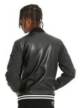Black & White Faux Leather Jacket, , alternate