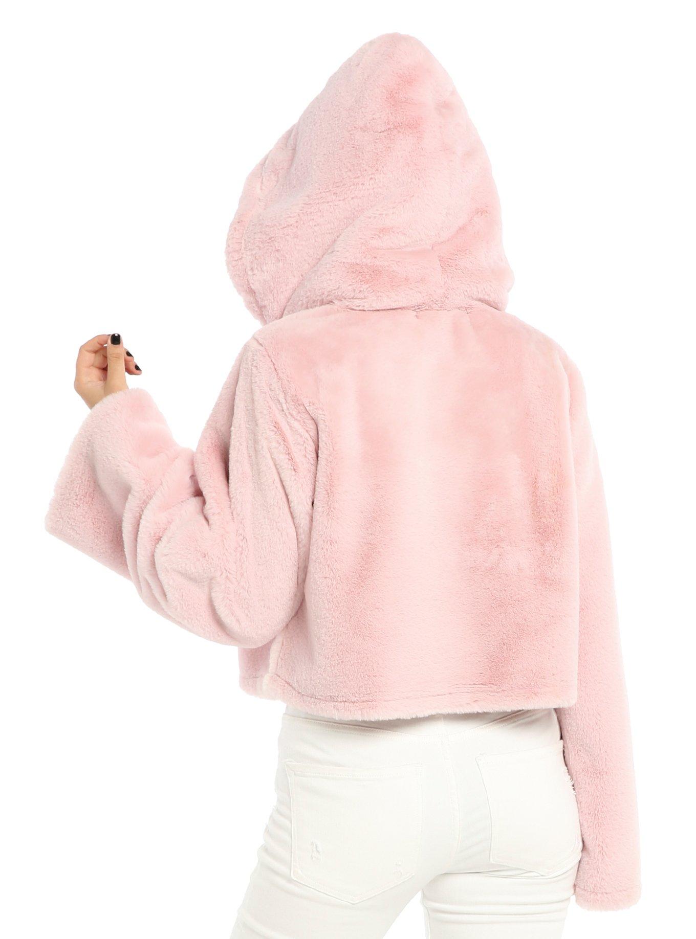 Pink Furry Girls Hoodie, , alternate