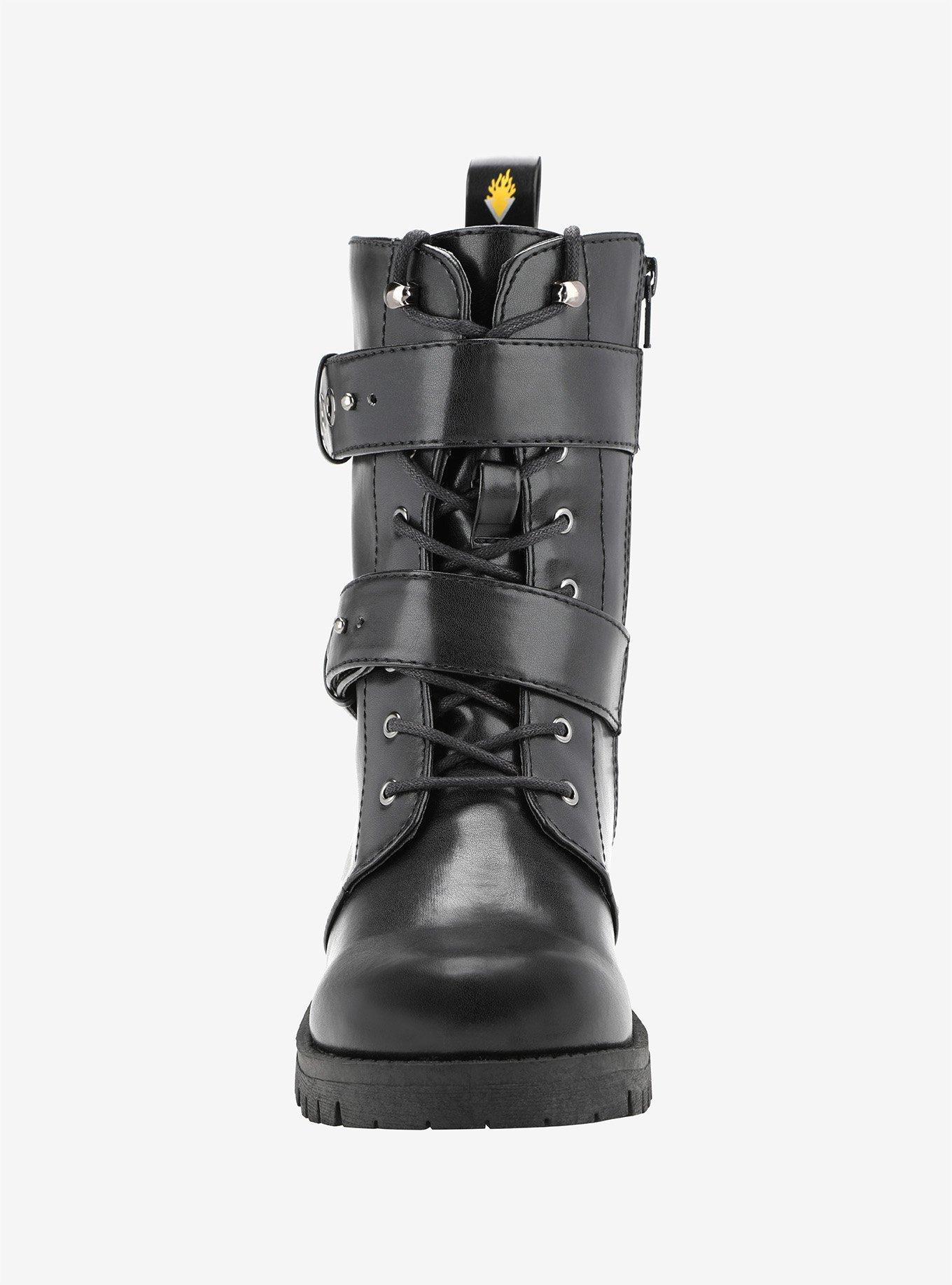 Volatile Double Strap Combat Boots, , alternate