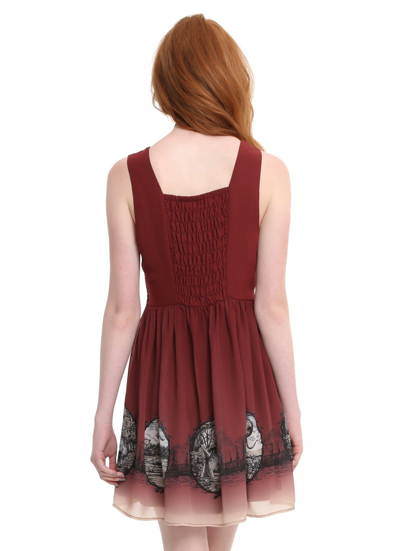 Over The Garden Wall Forest Scene Border Dress, , alternate