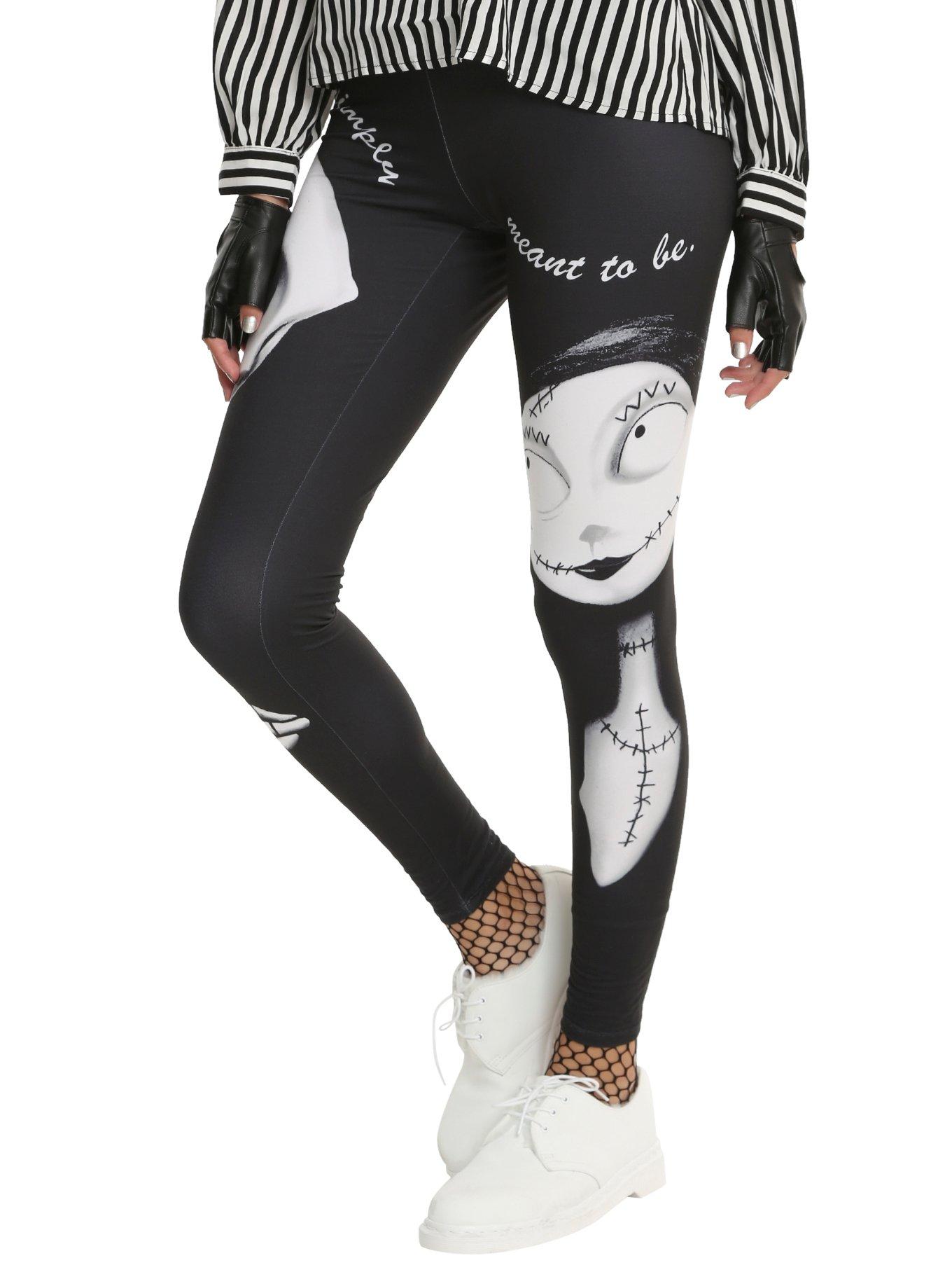 The Nightmare Before Christmas Jack & Sally Leggings, , alternate