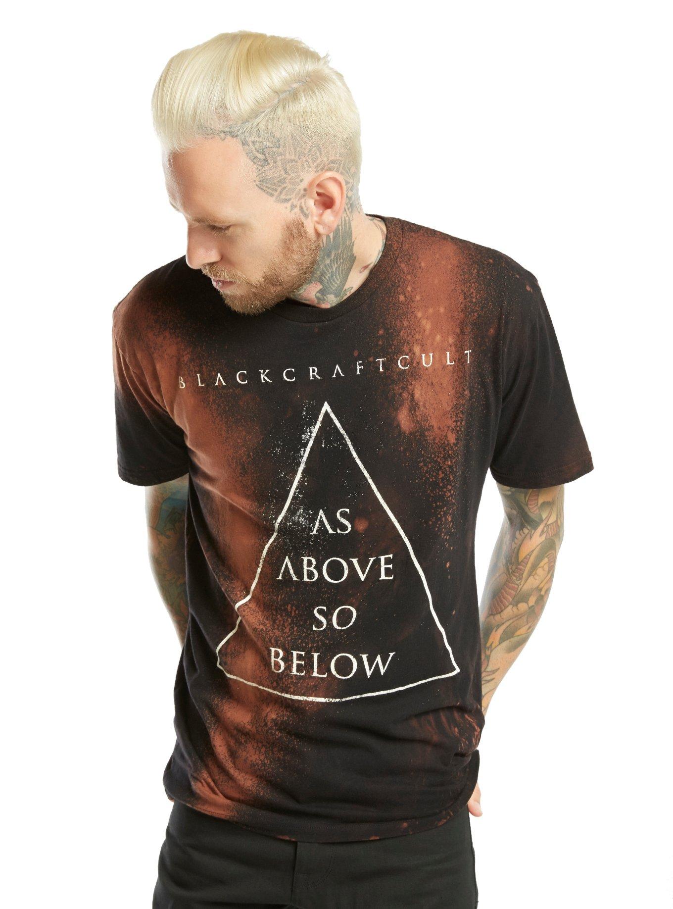 BlackCraft As Above So Below Bleached T-Shirt, , alternate