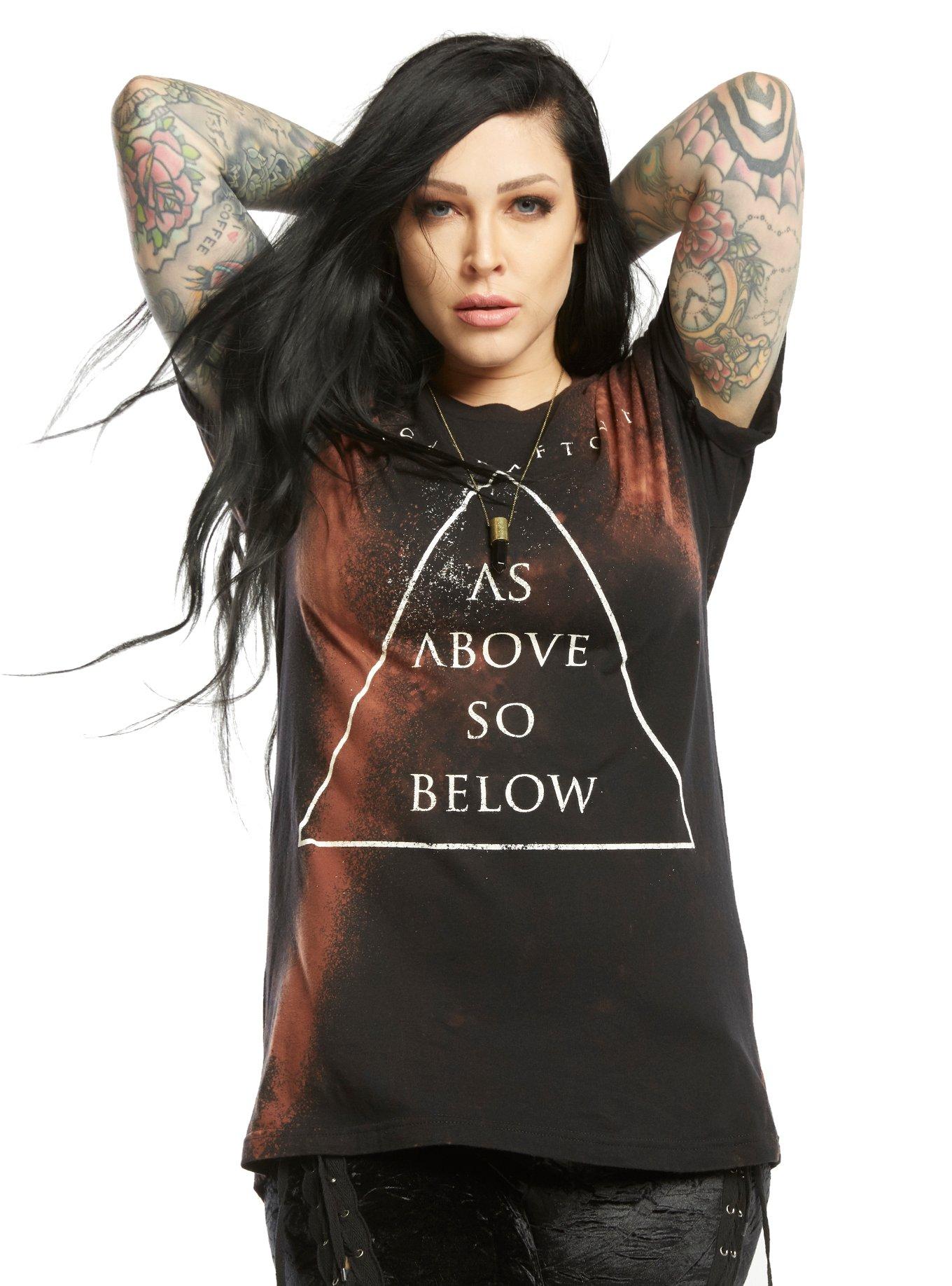 BlackCraft As Above So Below Bleached T-Shirt, , alternate