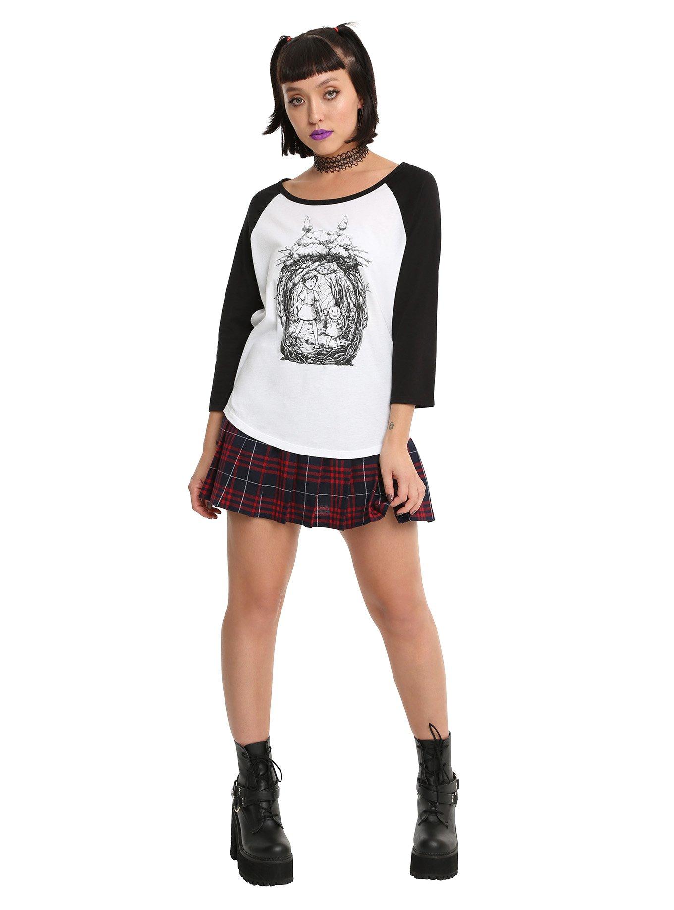 Her Universe Studio Ghibli My Neighbor Totoro Stencil Girls Raglan, , alternate